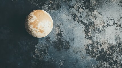 Naklejka premium Textured sphere art on dark background