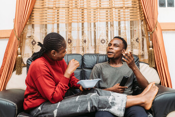 Casual Conversation Between Friends in a Comfortable Living Room Setting