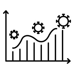 Vector Icon of Virus Infection Growth Curve