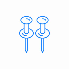 paper pins icon sign vector