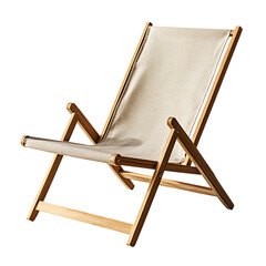 Advanced Lightweight Wooden Beach Chair with a Mode Isolated on Transparent Background