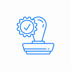 Obraz premium stamp approved icon sign vector