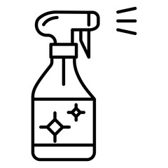 Cleaning Spray Vector Icon Indicating Germ Removal