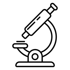 Microscope Vector Icon for Academic Research Illustration
