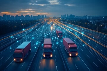 Logistics management and transportation network tracking on digital touchscreen map interface for supply chain coordination