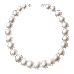 Obraz premium Elegant pearl necklace. A circle of lustrous pearls