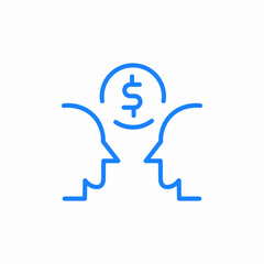 business negotiation icon sign vector