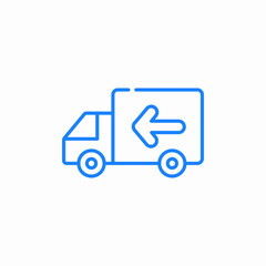 delivery truck icon sign vector