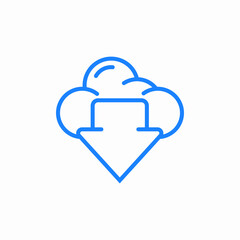 download from cloud icon sign vector