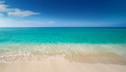 Obraz premium tropical ocean gradient with aqua blue sea green and sand creates a calming abstract background