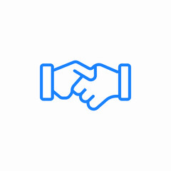 handshake greeting icon sign vector