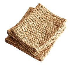 Contemporary Eco Straw Mat Featuring a Refined Natu Isolated on Transparent Background