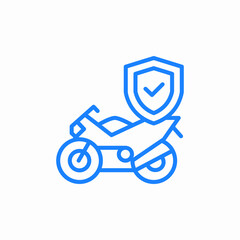 Fototapeta premium motorbike insurance icon sign vector