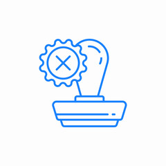 stamp rejected icon sign vector