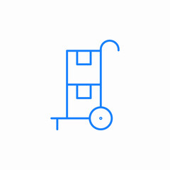 warehouse trolley icon sign vector