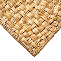 Elegant Minimalist Straw Beach Mat with a Classic W Isolated on Transparent Background