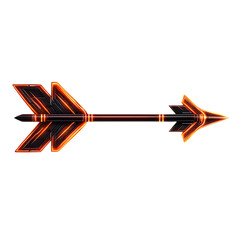 Futuristic Arrow with High Definition Precision Isolated on Transparent Background