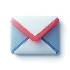 Email Message Icon Blue and Red