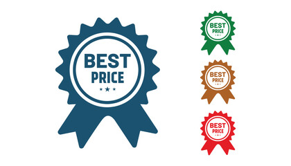 Best Price Award Badge Seal Icon Set for Sales Promotions Marketing Design