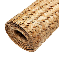 Modern Eco Straw Mat Featuring a Natural Woven Pattern Isolated on Transparent Background