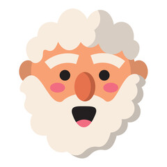Cute happy christmas santa claus avatar Vector