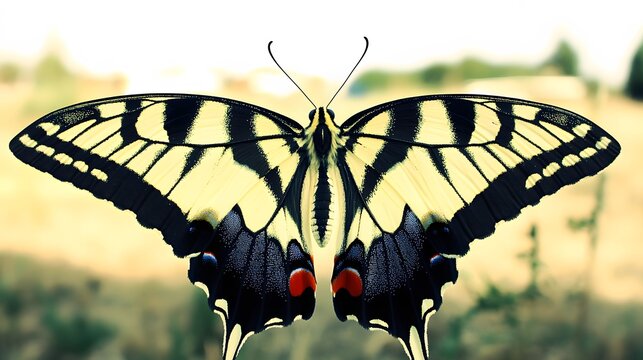 Stunning Eastern Tiger Swallowtail Butterfly Closeup