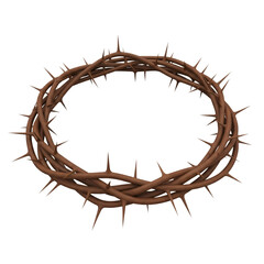 Crown of thorns isolated on transparent background
