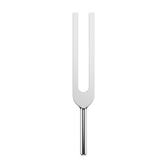 Metal tuning fork isolated on transparent background
