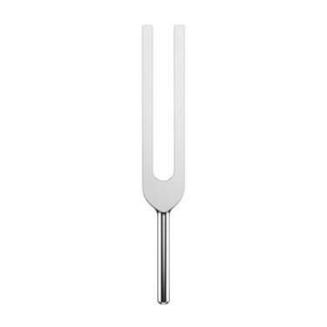 Metal tuning fork isolated on transparent background
