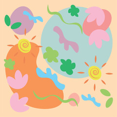 Colored hand drawn background Vector