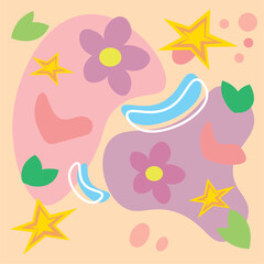 Colored hand drawn background Vector