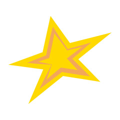 Hand draw cute star shape icon Vector