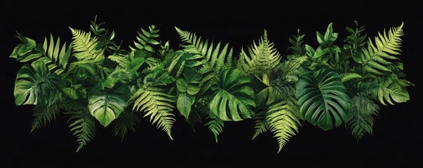 Fototapeta premium Lush Tropical Foliage Arrangement (2)