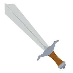 Colored sword medieval weapon icon Vector