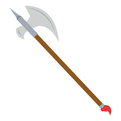 Colored axe medieval weapon icon Vector