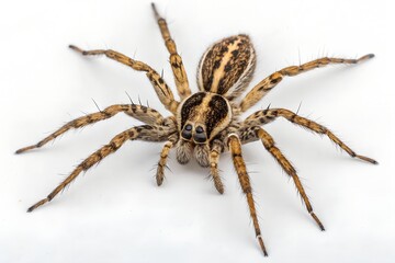 Wolf spider close up detailed arachnid insect macro photography