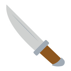Colored dagger medieval weapon icon Vector