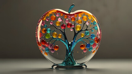 apple in a glass