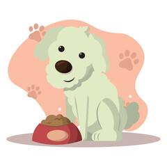Colored cute dog character Vector