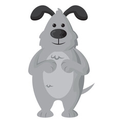Colored cute dog character Vector