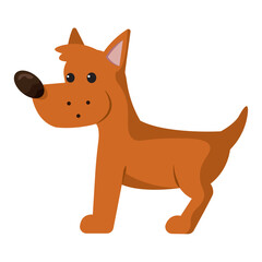 Colored cute dog character Vector