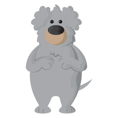 Colored cute dog character Vector