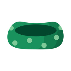 Colored pet bed icon Vector