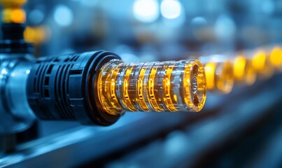 Obraz premium Industrial machinery manufacturing process