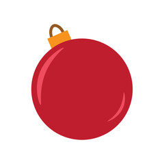 Obraz premium Colored minimalist christmas ball icon Vector