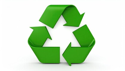 Obraz premium Recycle Symbol Isolated on White Background - Eco Icon Concept