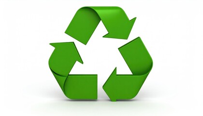 Recycle Symbol Isolated on White Background - Eco Icon Concept