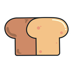 Bread loaf pair icon. Vector