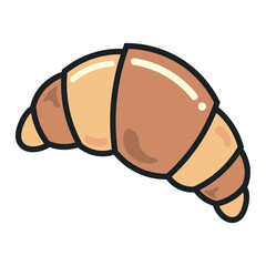 Cartoon croissant graphic. Vector
