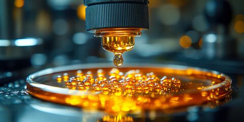 Testing tea quality using a refractometer in a lab setting to analyze liquid composition and flavor potential